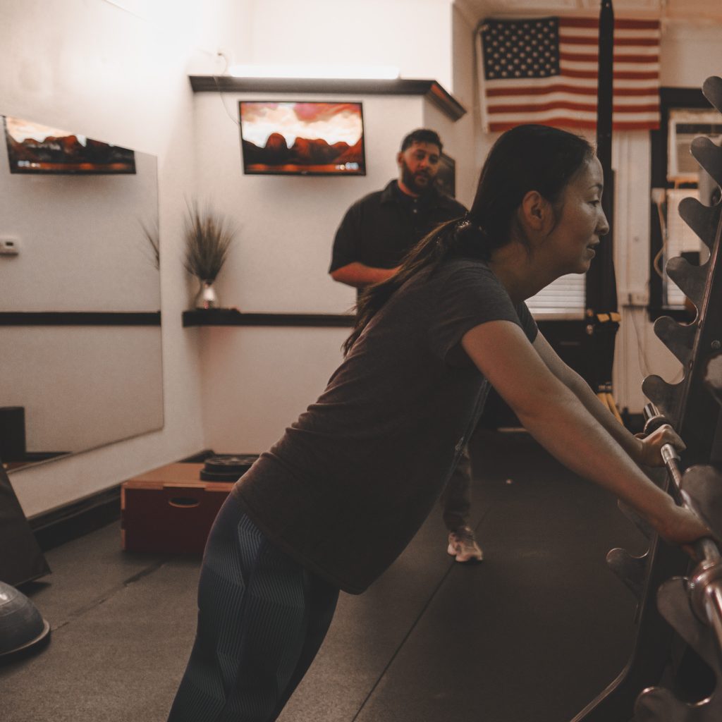 women training at a private gym in caldwell